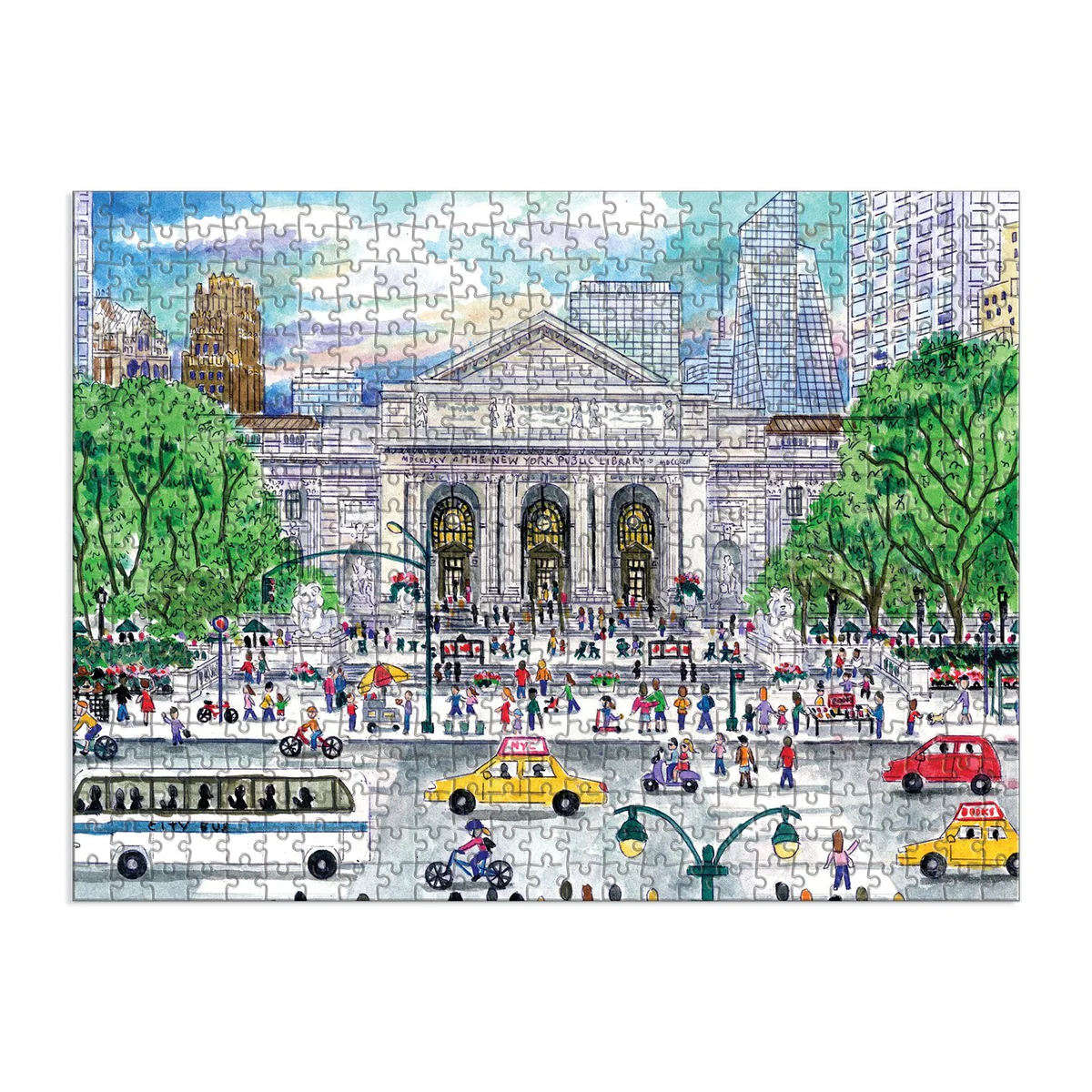 Michael Storrings Springtime at the Library 500 Piece Double-Sided Puzzle - 5