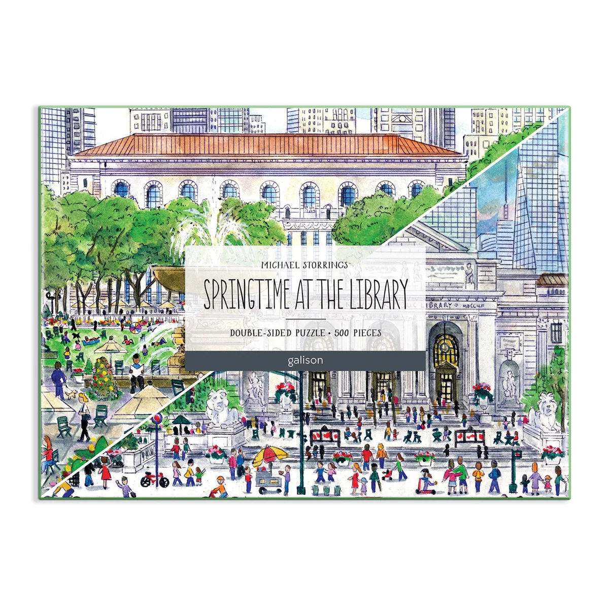 Michael Storrings Springtime at the Library 500 Piece Double-Sided Puzzle - 6
