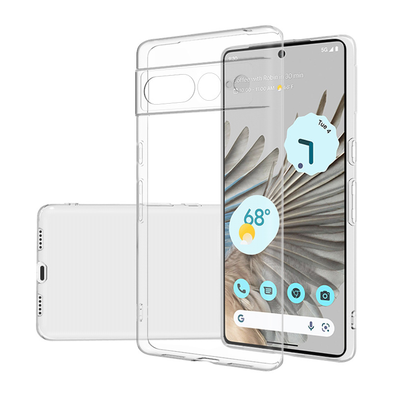Google Pixel 7 Pro - Transparent Shell + Fully Tempered Protective Glass