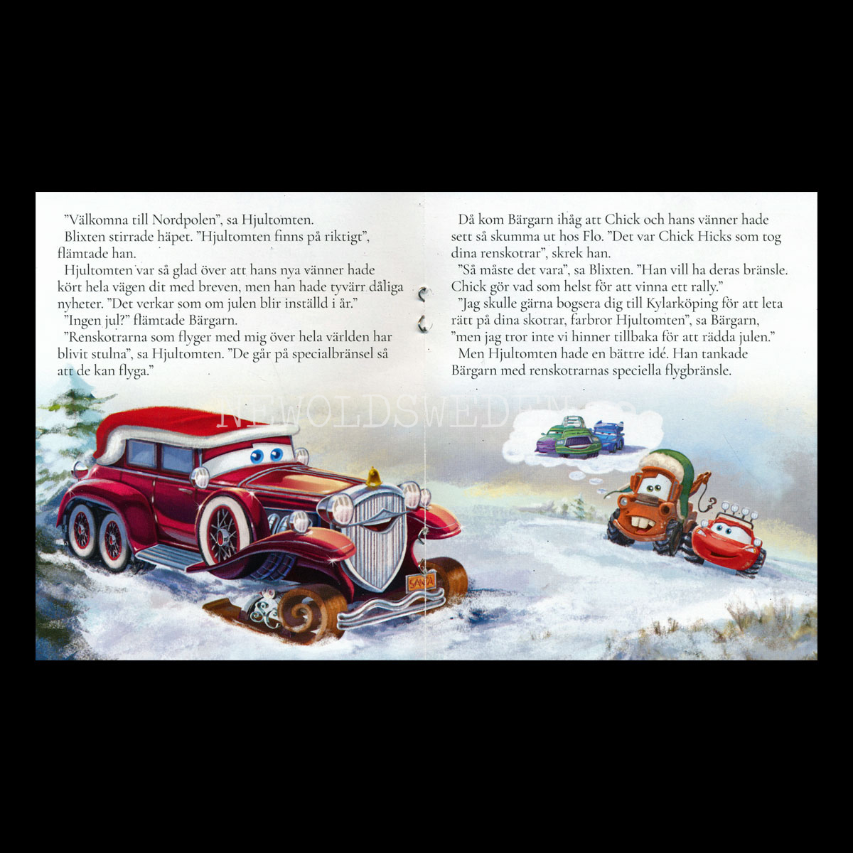 PIXAR BILAR - BÄRGARN FÅR JULEN ATT SNURRA - Disney Miniböcker - MB201 - 2