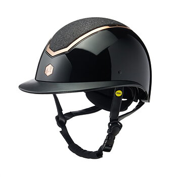Ridhjälm Charles Owen Kylo Wide Peak MIPS Glossy black/ Sparkly Rose