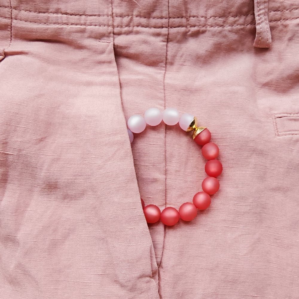 IAMLUND Bridge armband korall/rosa
