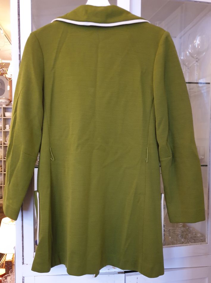 Jacket and waistcoat olive green tricot Rhodes 1970s size M - 2