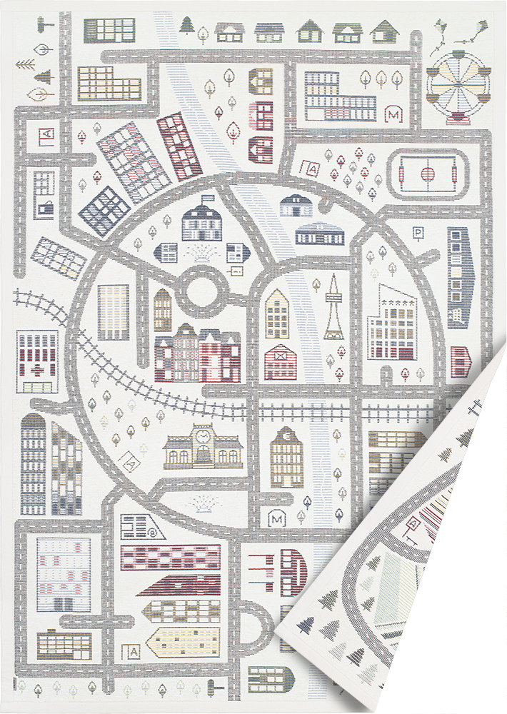 Barnmatta City/Countryside Vit 140x200cm - 2