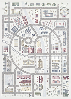 Barnmatta City/Countryside Vit 140x200cm
