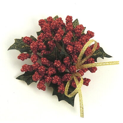 Candlering Holly Wheat ribbon