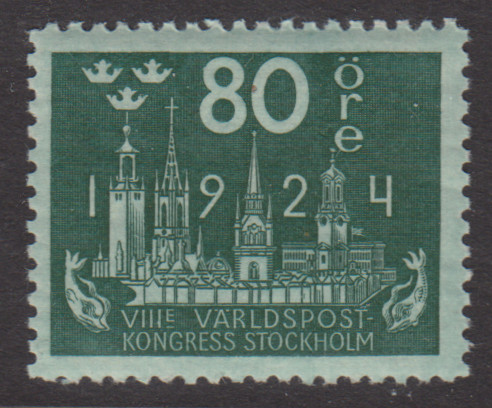F 207, 80 öre Världspostkongressen **