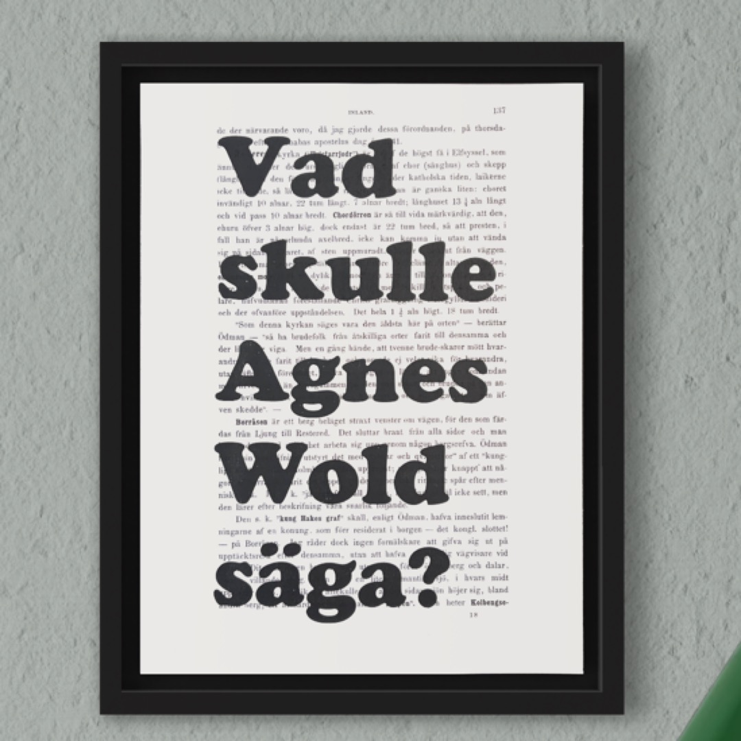 ”Vad skulle Agnes Wold säga?”