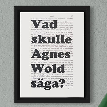 ”Vad skulle Agnes Wold säga?”