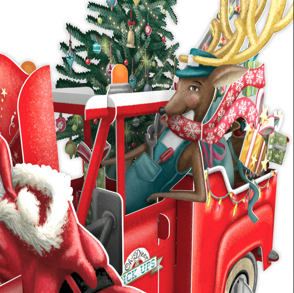 POPUP - JULKORT - TOMTENS  BILPROBLEM - 2