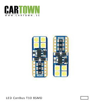 LED T10 Canbus 8 SMD flat(1pair)