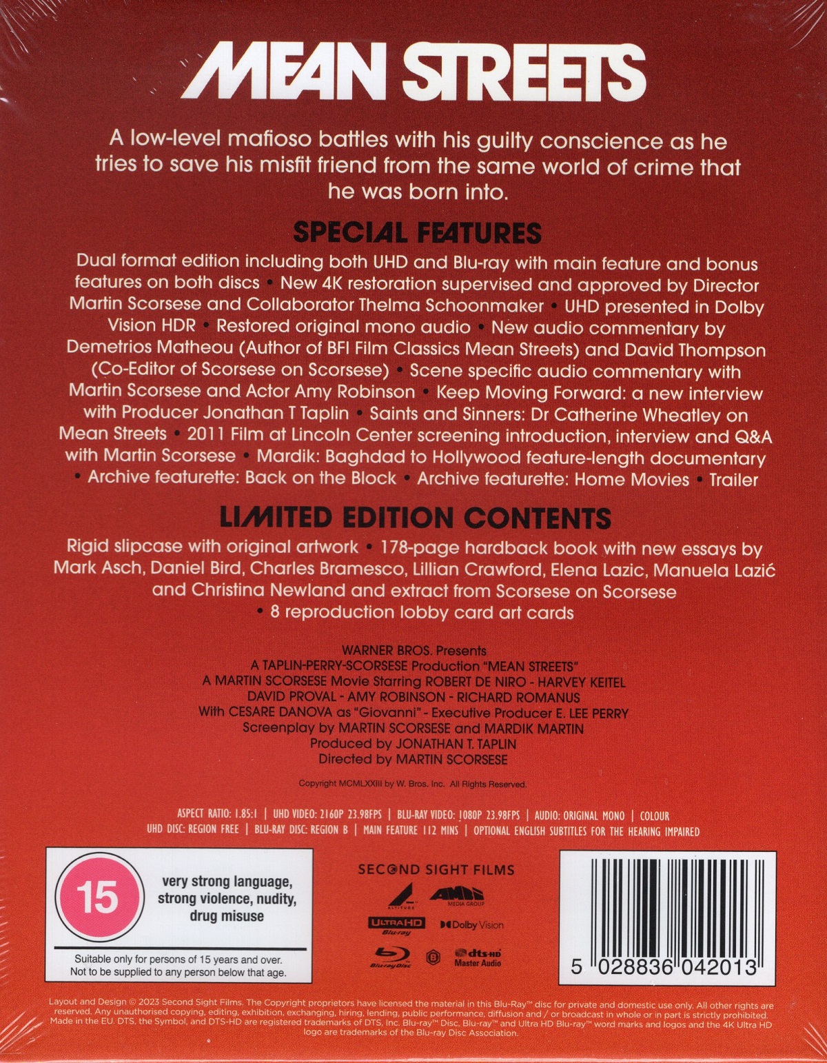 Mean Streets (Limited Edition) (ej svensk text) (4K Ultra HD + Blu-ray) - 2