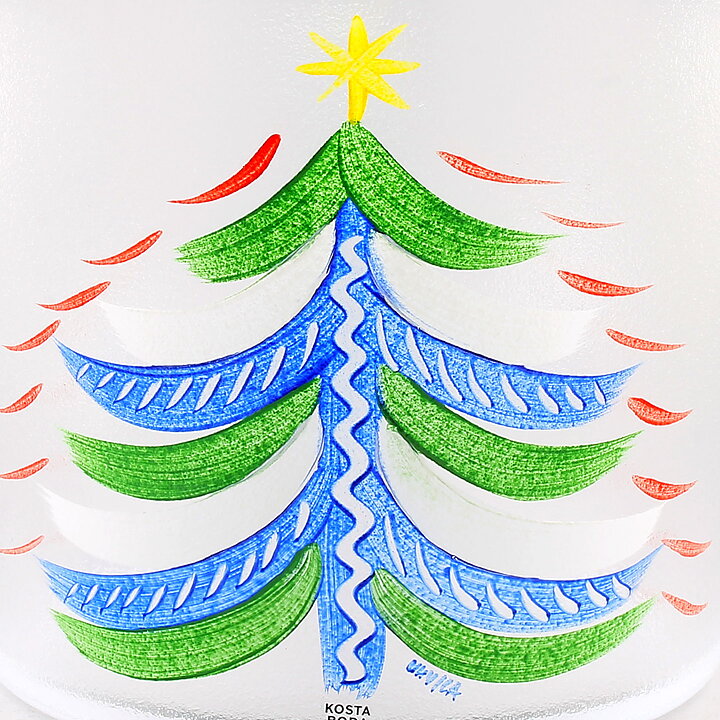 ウルリカ・ヒードマン・ヴァリーン  Christmasシリーズ  クリアなボウル  クリスマスツリー  22cm  1994年