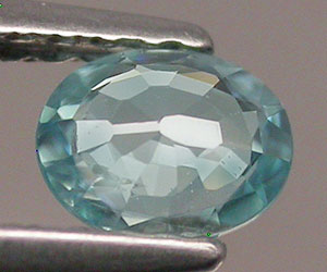 Impresionante circonita azul natural ovalada calibrada de 5x4 mm - 2