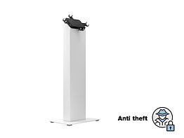 M Kiosk with Lockable Tablet Mount 7"-14.6" White