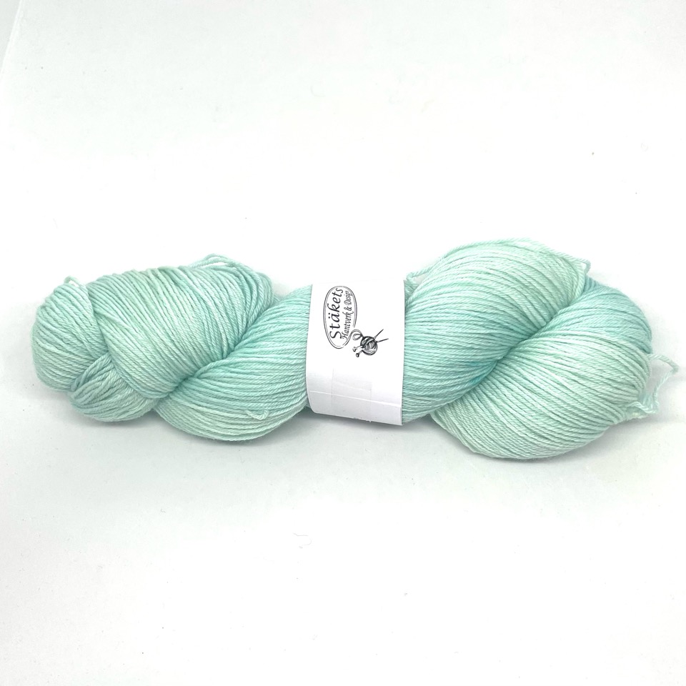 Handfärgad Stäket Sock mintgrön