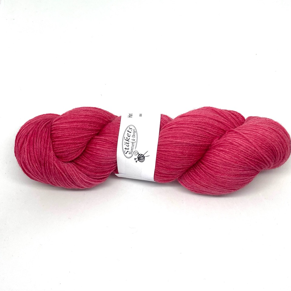 Handfärgad Stäket Sock röd