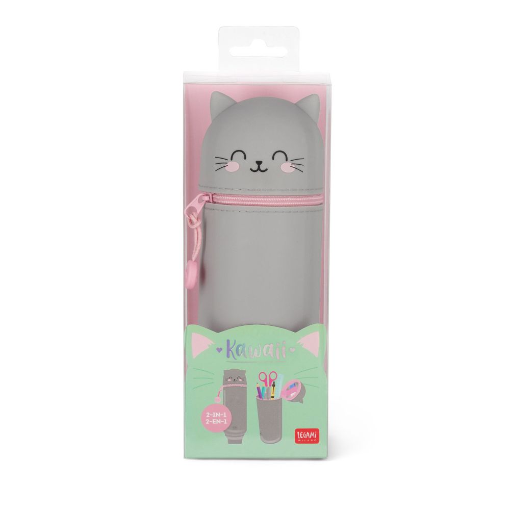 Pennfodral av silikon, Kawaii, Kitty - 4