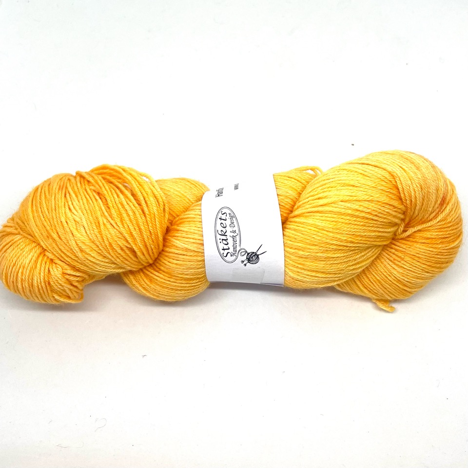 Handfärgad Stäket Sock ljusorange