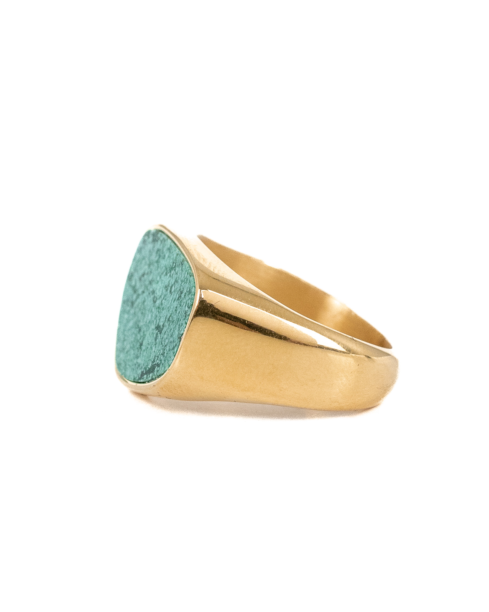 Jernhest - Johnny Gold - Steel ring with stone - 4