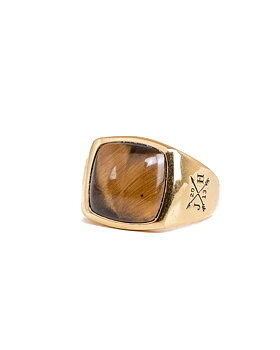 Jernhest - Mike Gold - Steel ring with stone