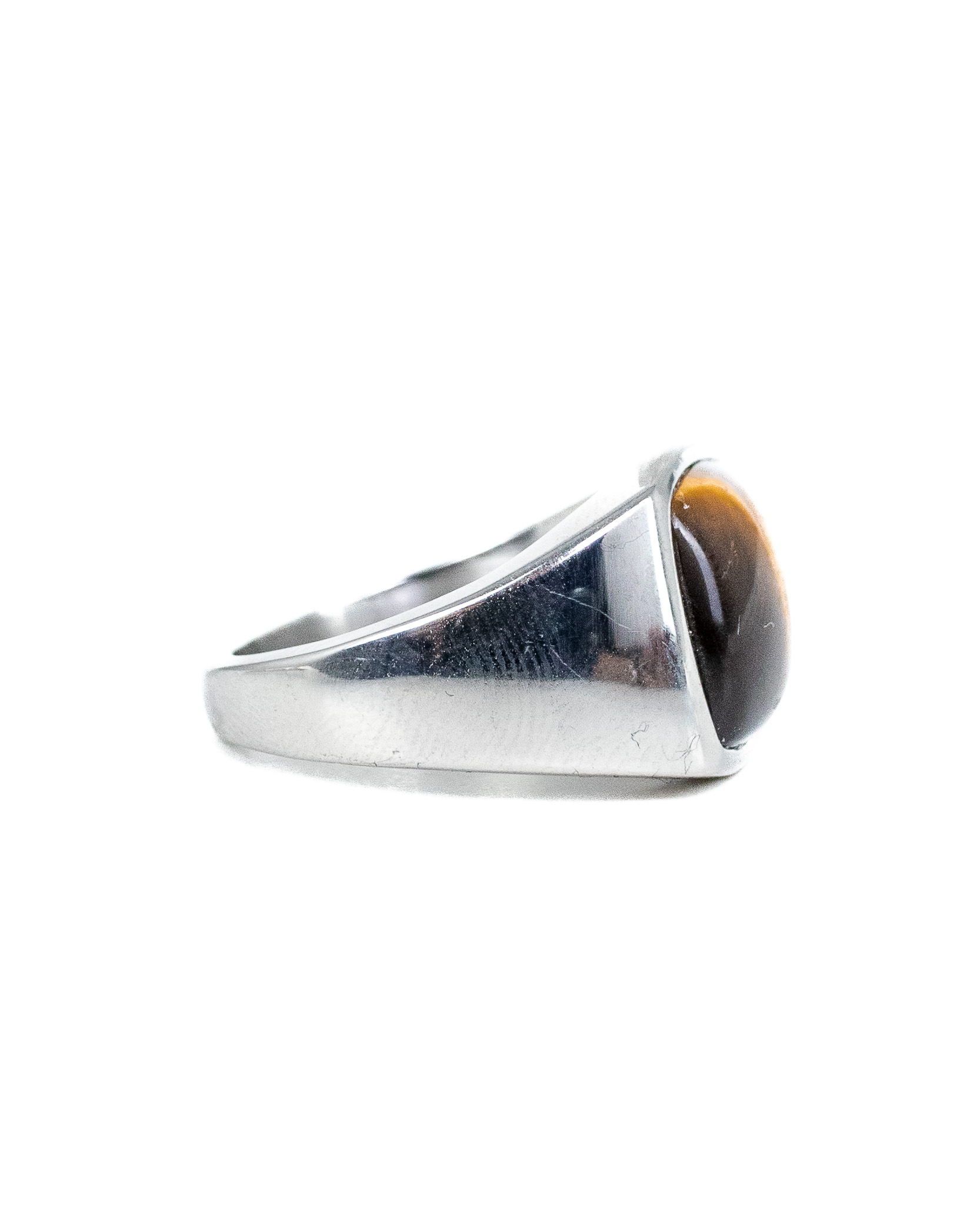 Jernhest - Mike Silver - Steel ring with stone - 3