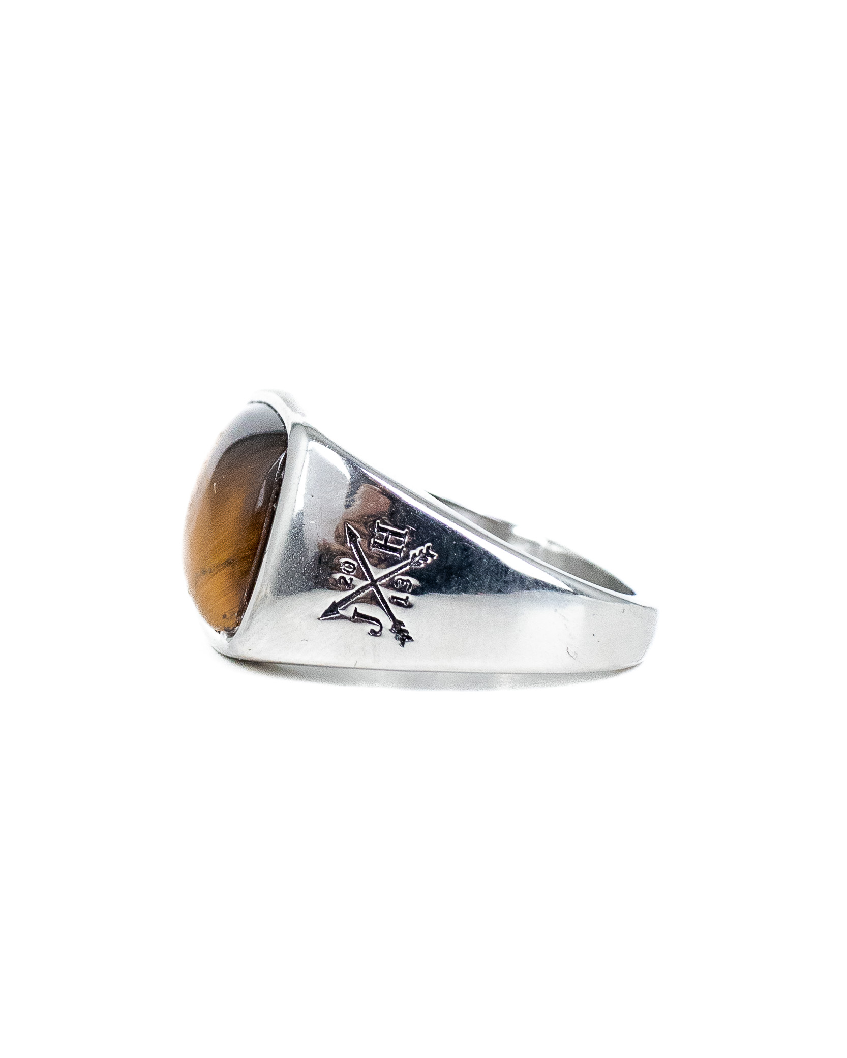 Jernhest - Mike Silver - Steel ring with stone - 4