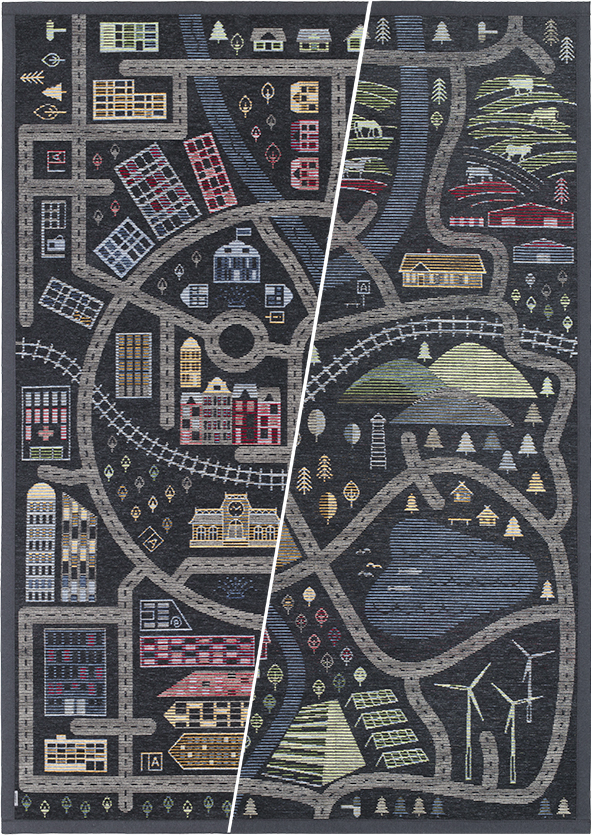 Barnmatta City/Countryside Svart 140x200cm - 3