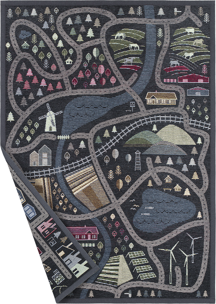 Barnmatta City/Countryside Svart 140x200cm - 4