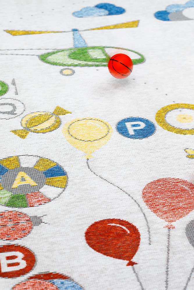 Barnmatta Hoppa Hage/Alfabetet Creme 140x200cm - 6