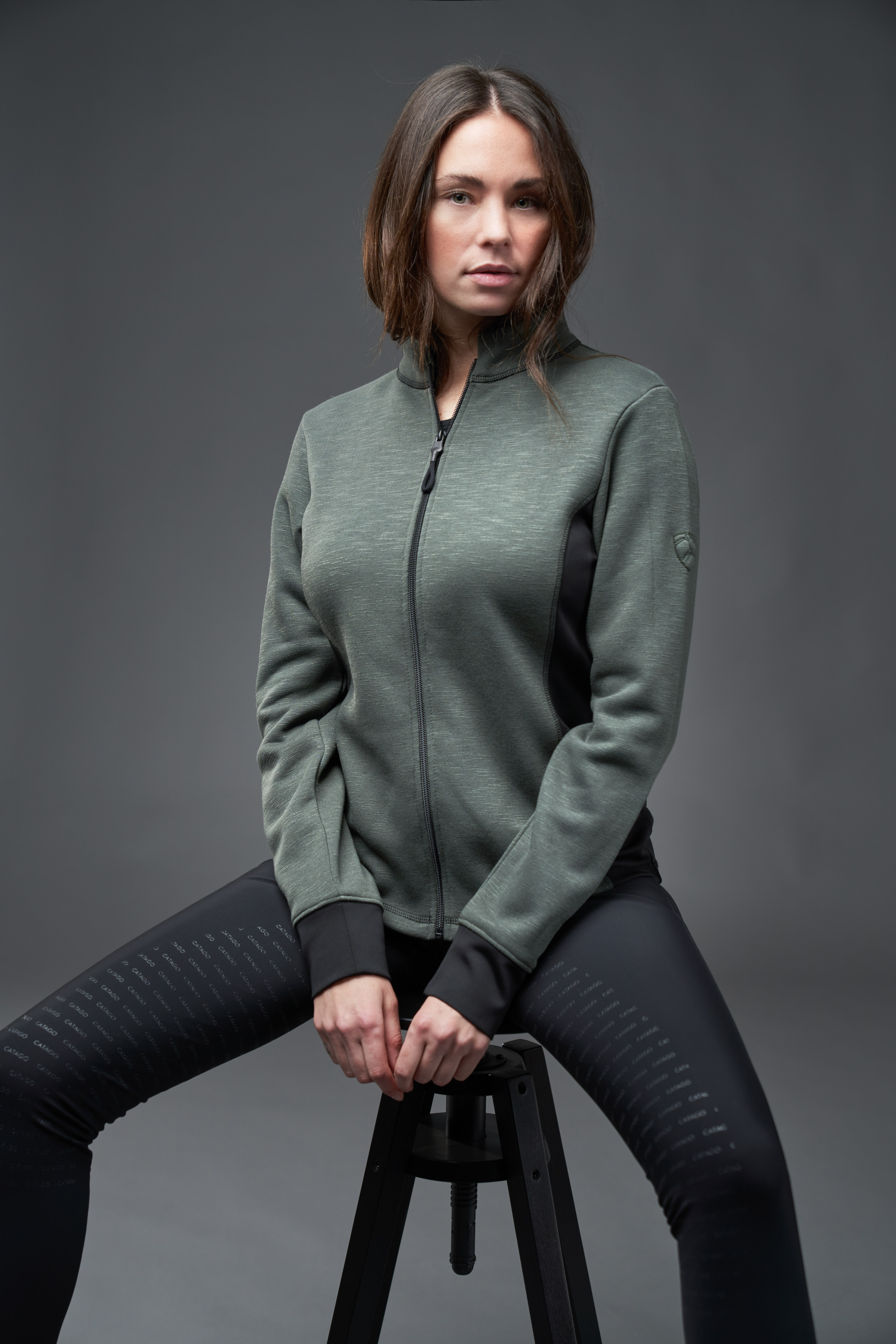 Catago Arctic 2.0 Zip Cardigan Olive Green Leaf - 3