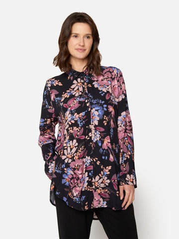 Blommig Skjortblus - Stl. S - Signature
