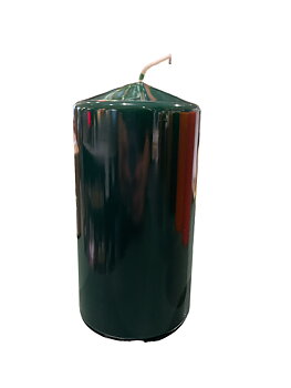Blockljus Mörkgrön Lack 7,5x15