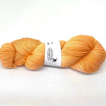 Handfärgad Stäket Sock ljusorange