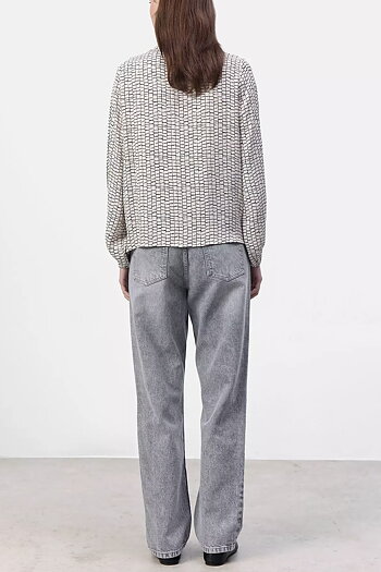 Leveté Room - Estella 1 Blouse Grey Sand Combi