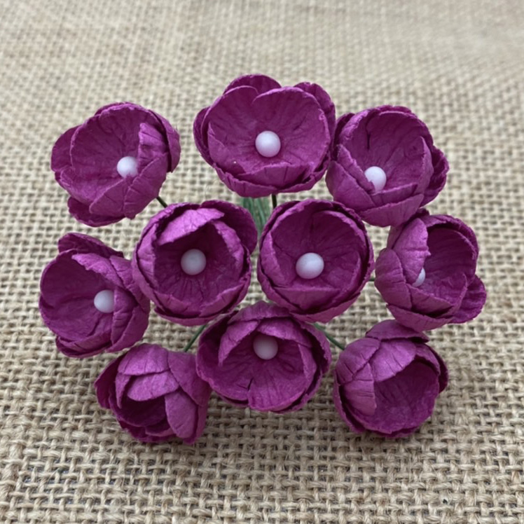 50 Deep Pink Mist Mulberry Papers Buttercups