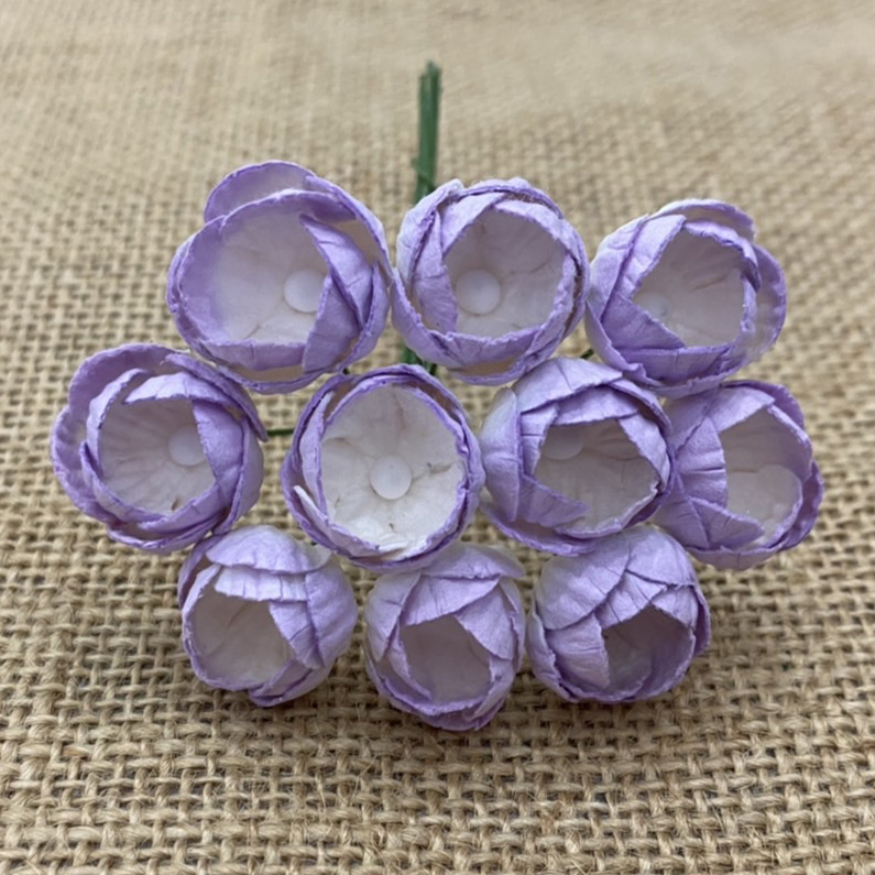 50 2 Tone Lilac Mist Mulberry Papers Buttercups 