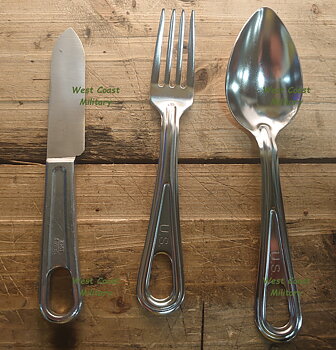 Kniv, gaffel och sked US
