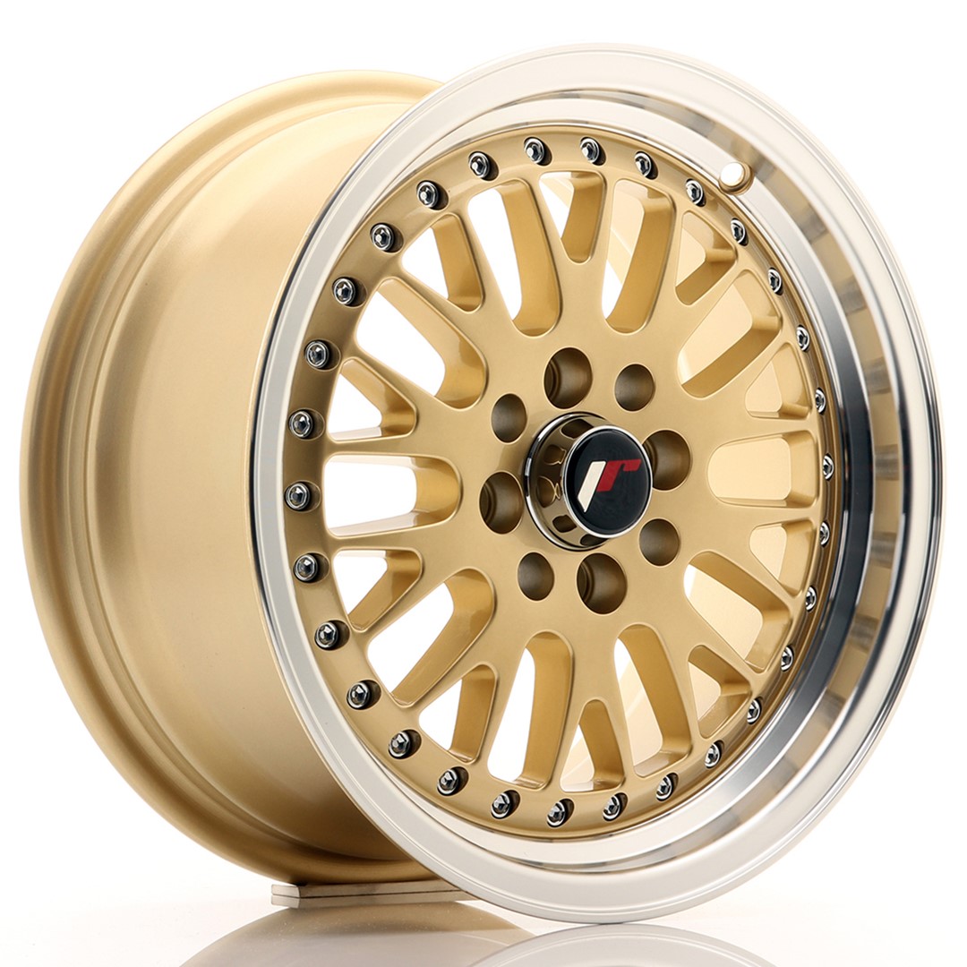 15" JR Wheels JR10 - Gold Machined Lip