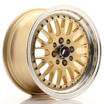 15" JR Wheels JR10 - Gold Machined Lip