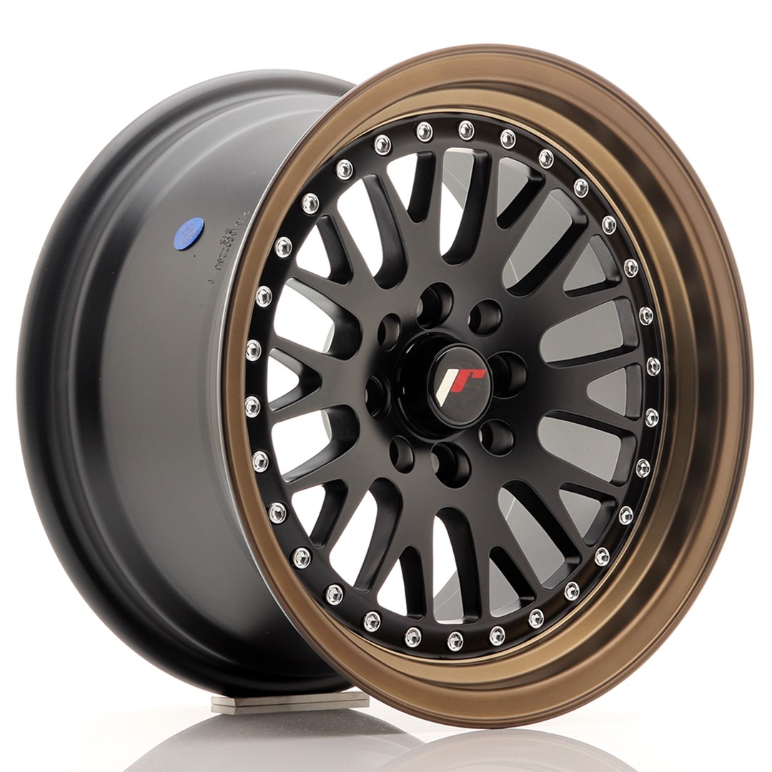 15" JR Wheels JR10 - Matt Black Bronze Lip - 2