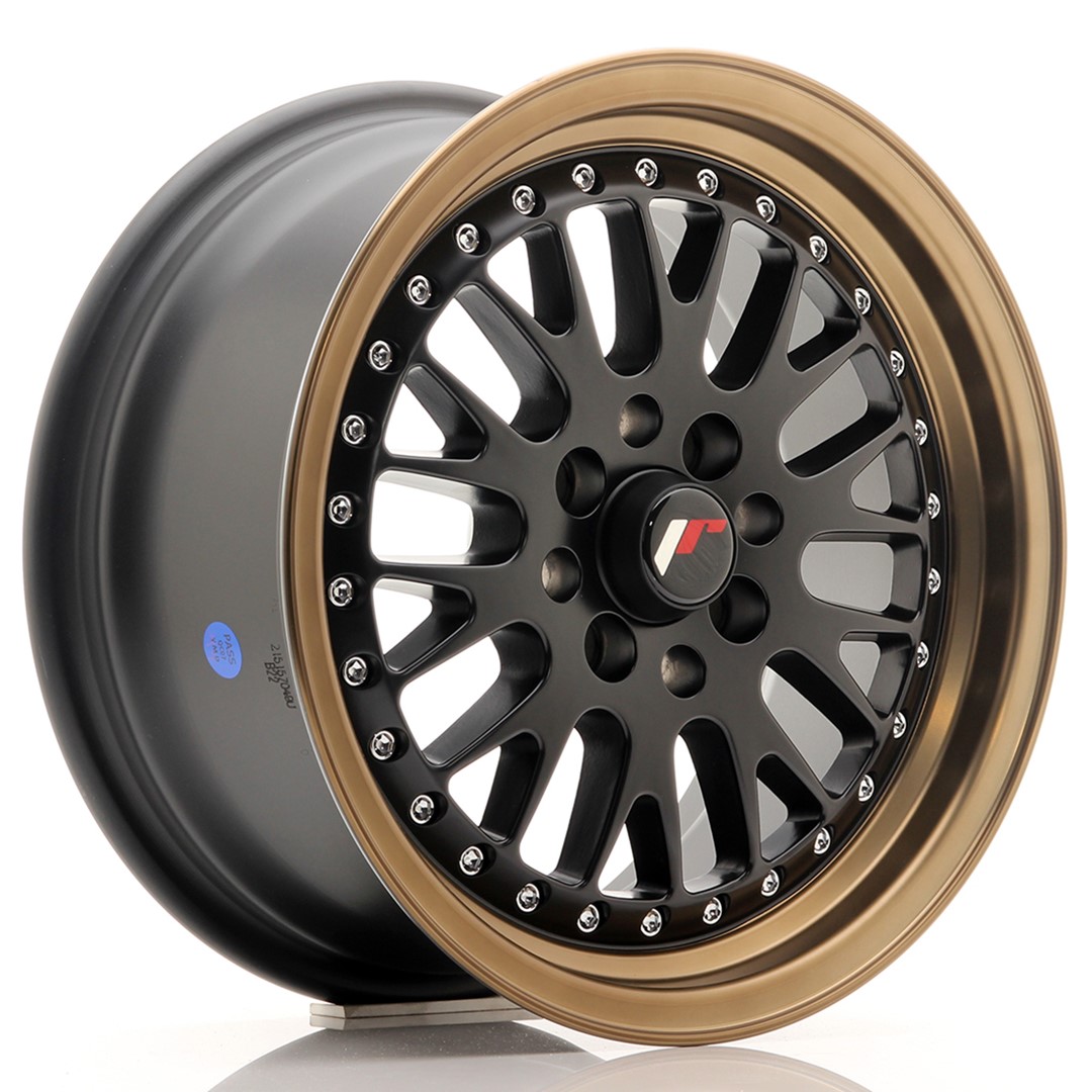 15" JR Wheels JR10 - Matt Black Bronze Lip