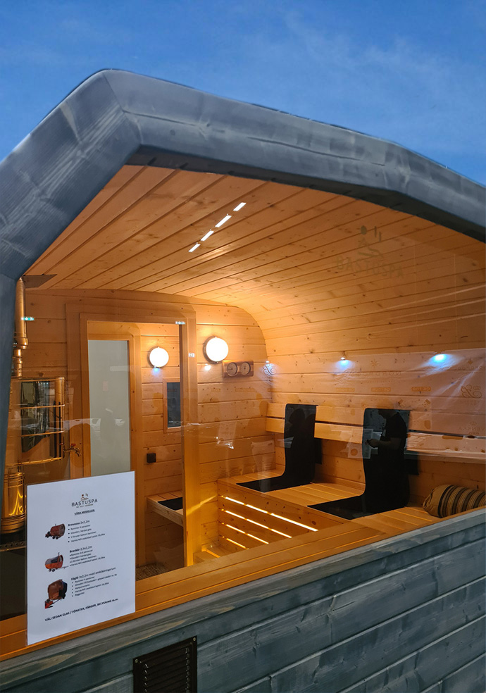 Bastuvagn Ramsö 3m med Relax/Omklädningsrum - 3