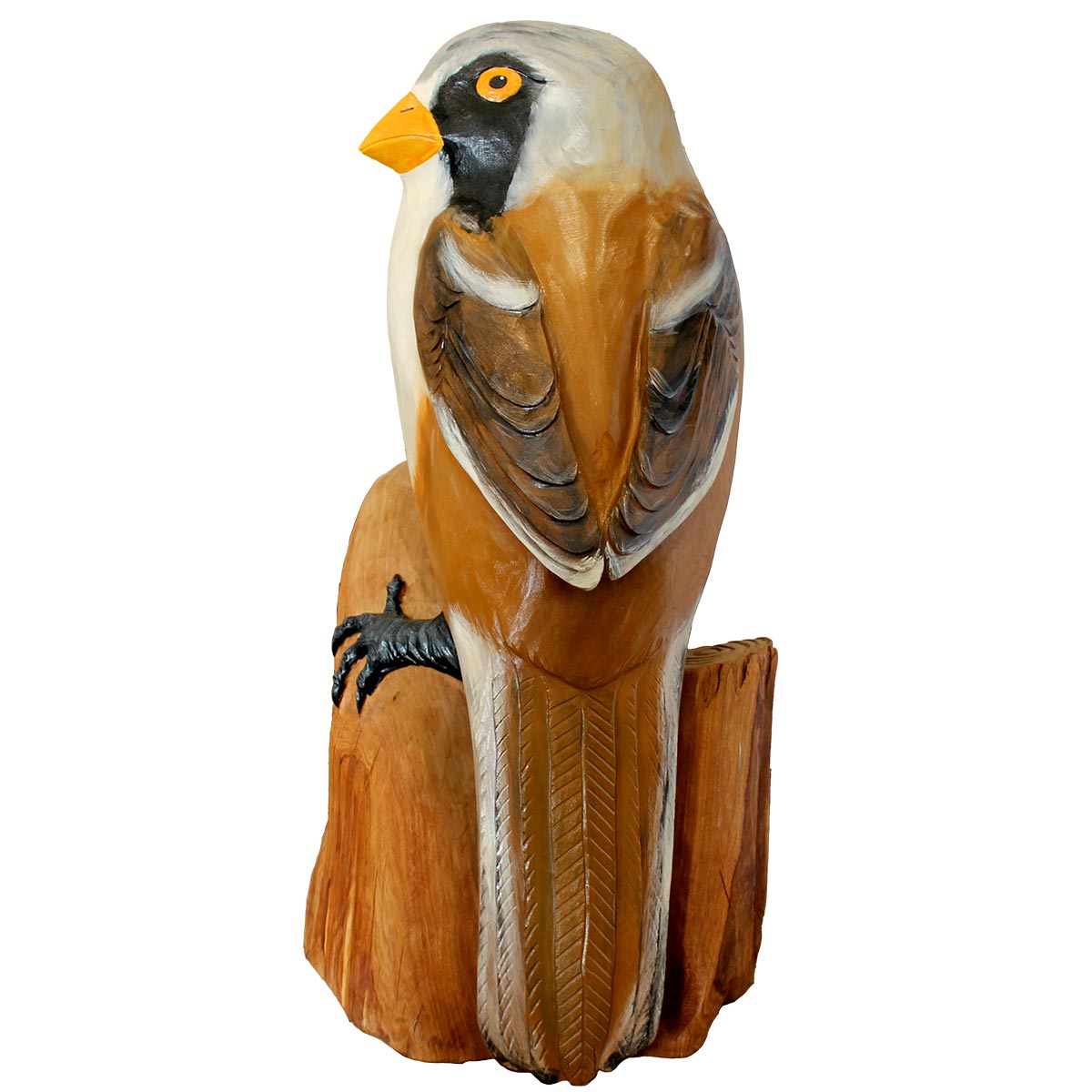 Treskulptur Fugl skjeggmeis - 3