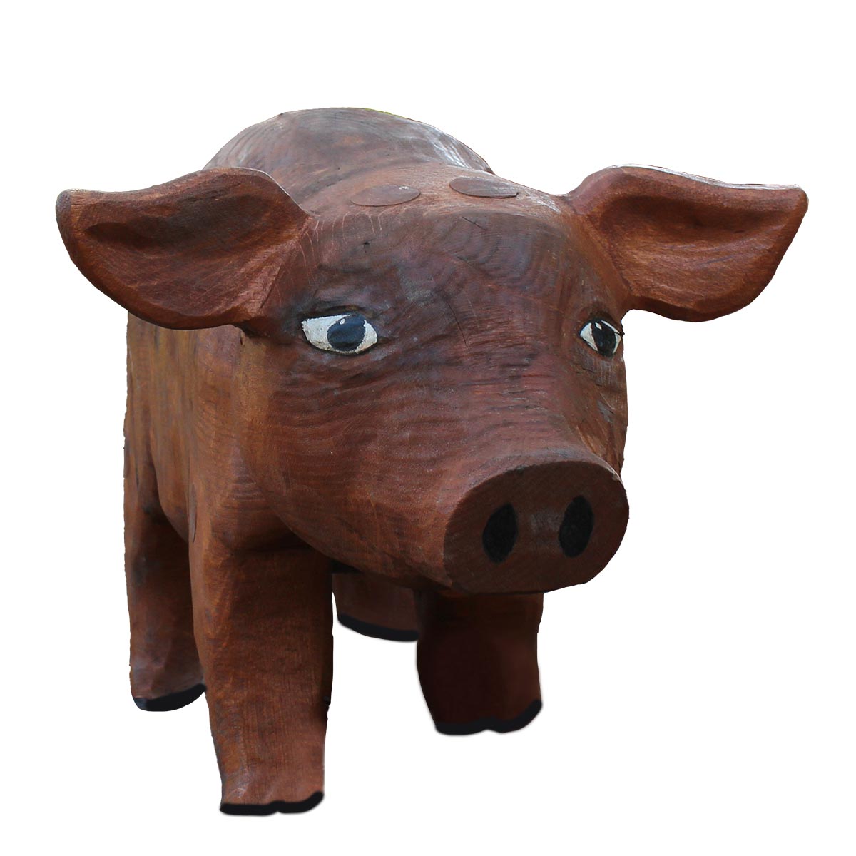 Träskulptur Gris Verklig