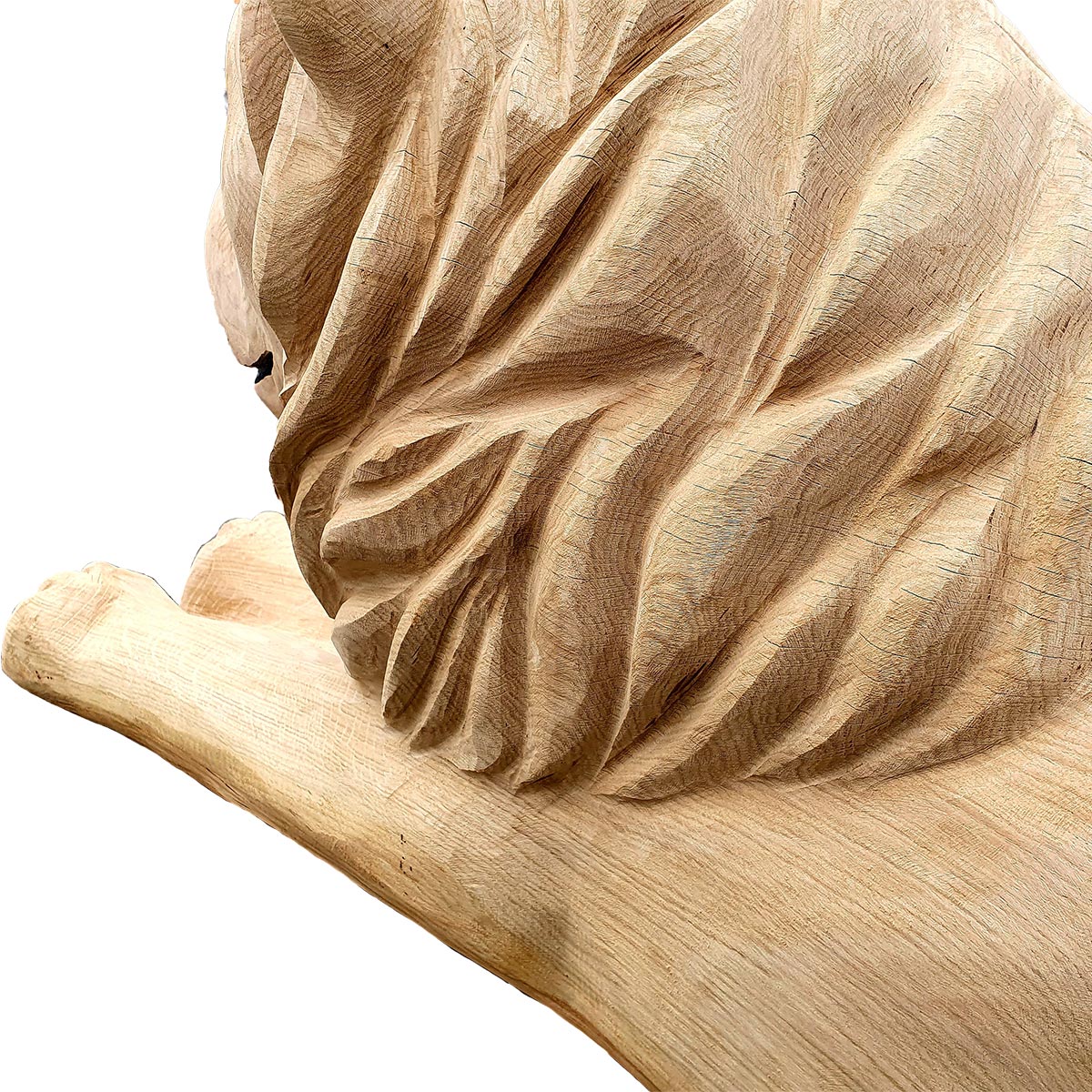 Træskulptur Liggende løve - 3