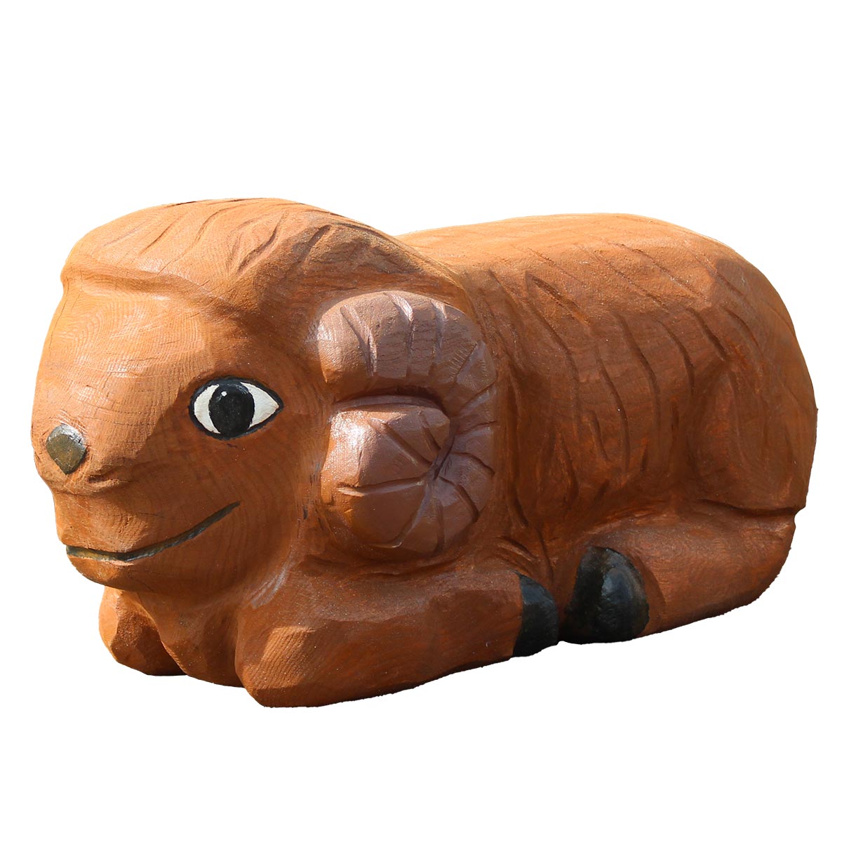 Träskulptur Bagge liggande Saga