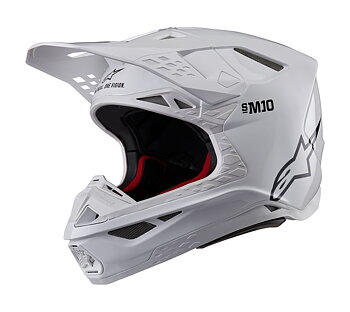 Alpinestars Supertech M10 Solid MX Helm Wieß