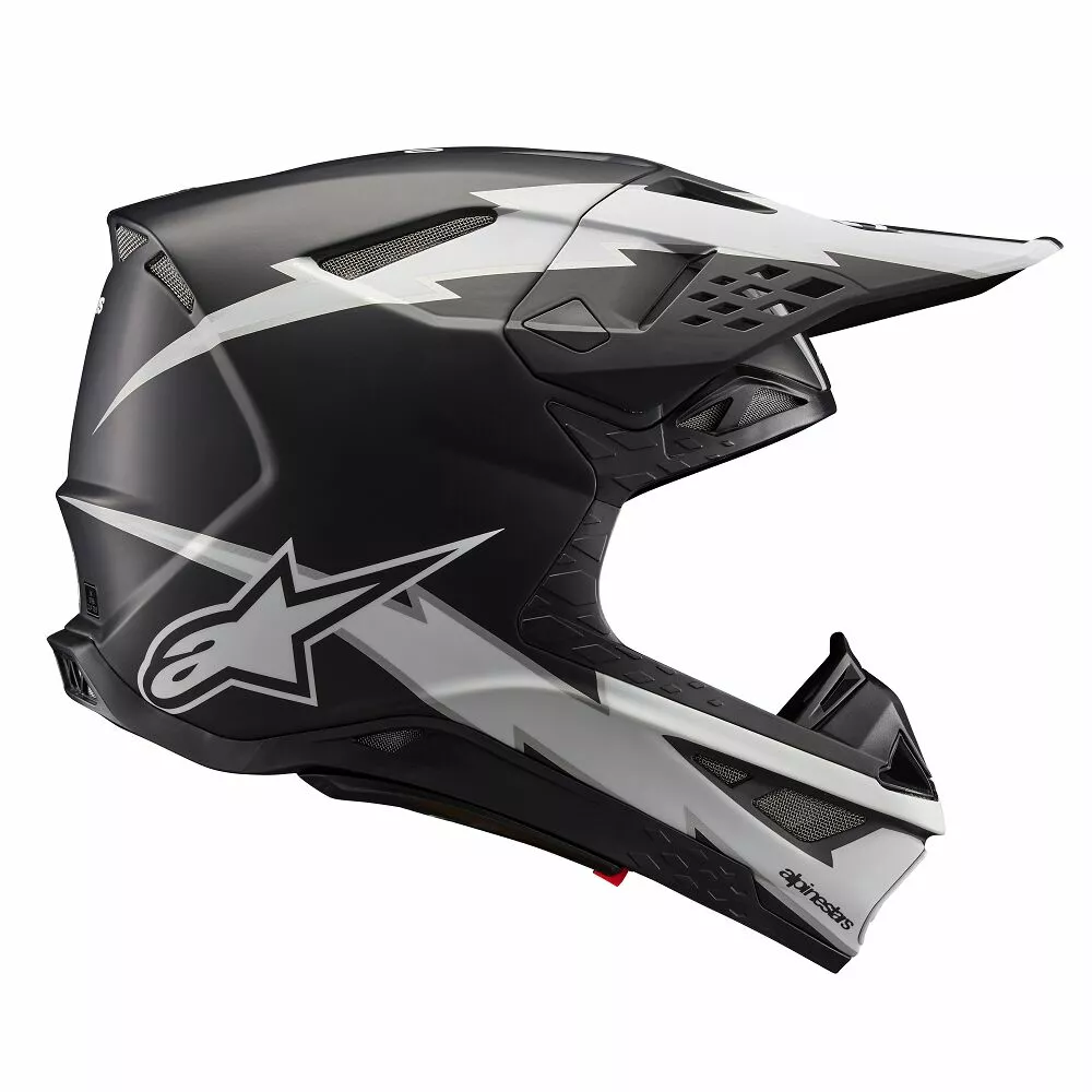 Alpinestars Supertech M10 Ampress Crossikypärä Musta/ Valkoinen - 5
