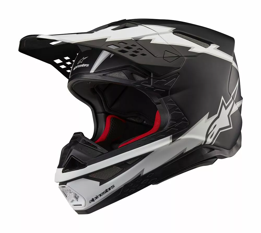 Alpinestars Supertech M10 Ampress Crossikypärä Musta/ Valkoinen